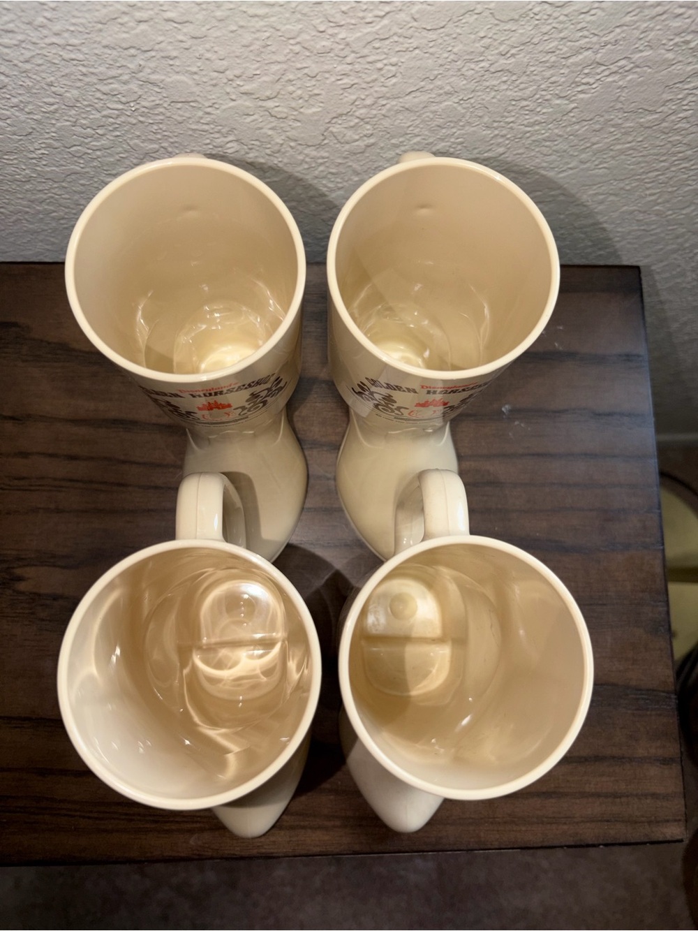 1986 Disneyland Golden Horseshoe Saloon boot mugs- Set Of 4 - Picture 6 of 6